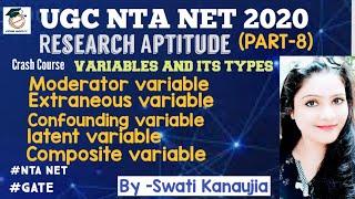 Research Methodology|PART-8|VARIABLES &ITS TYPES(SESSION-2)|UGC NTA NET|EXAM ADDICT