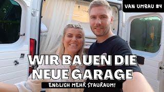 Van Umbau #4: DIE NEUE GARAGE wird endlich gebaut für Stauraum während der Reise  | Kleinstadtcoco