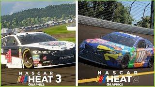 NASCAR Heat 3 Updated Graphics [NASCAR Heat 2 Comparison]