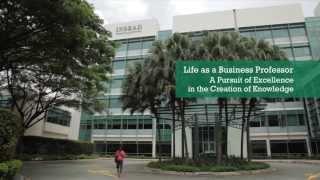 Life as a Business Professor -- A Pursuit of Excellence in the Creation of Knowledge