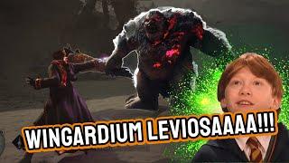 Wingardium Leviosa against Troll in Hogwarts Legacy