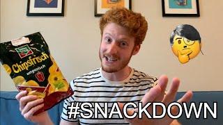 TRYING GERMAN POTATO CHIPS | Snackdown Snack Review Funny Frisch Chipsfrisch