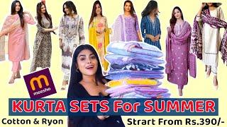SUMMER Kurta Sets - Most Stylish & Comfy Kurta Sets From Meesho || Between Rs.350 - 800/-