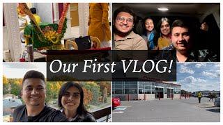 Janmashtami in Canada | Grocery Shopping | First Video | Lakshay and Himali |