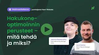 Webinaari: Hakukoneoptimoinnin perusteet – mitä tehdä ja miksi?