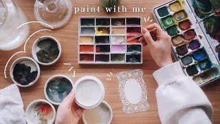 PAINT WITH ME: ️ japanese watercolors, victoriana paper, & haul 