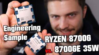 Unveröffentlichte CPU!  RYZEN 8700G vs. 8700GE 35W TDP APU mit Radeon 780M! AMD Engineering Sample