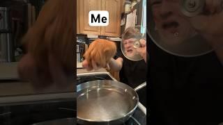 Cooking! Me vs my mom! #guineapig #cooking #tasty #funny #relatable #shorts