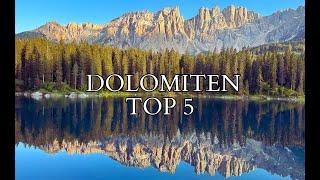 TOP 5 Orte in den DOLOMITEN die du gesehen haben musst! -  4K Reisetipps/Travelguide