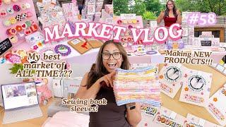 MY BEST MARKET OF ALL TIME! ⭐️ Market prep, sewing book sleeves, new products | Studio Vlog 58