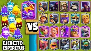 EJERCITO de ESPIRITUS vs TODAS LAS CARTAS | ESPIRITU EVOLUCIONADO | Clash Royale