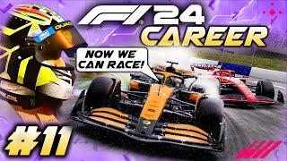 F1 24 CAREER MODE Part 11: First Race NEW 1.3 PATCH! BEST ACTION So Far! LAST LAP DRAMA!