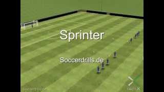 Torschuss mit Sprint - Torschuss - Fußballtraining auf Soccerdrills.de