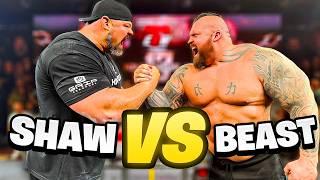 Eddie Hall vs Brian Shaw | FULL Arm Wrestling Match ft. DEVON LARRATT