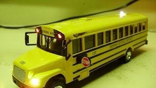 Diane's custom 1:53 FS-65 Indiana Area School District bus model with working lights