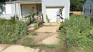 The CITY POSTED A WARNING for ILLEGAL DUMPING at this abandoned home