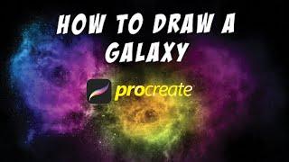 How to Draw a Galaxy on Procreate | easy step by step tutorial