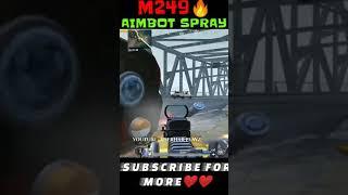 M249 aimbot spray || pubg mobile short videos || God level spray || shekhar playz#short #shorts#bgmi