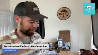 Shipping ebay, Poshmark & coffee (Jan 31)