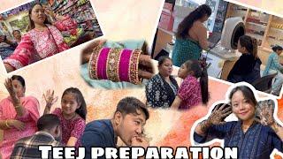 2nd Teej ki preparation shuru|| firse momo || Family vlog