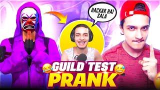 Guild Test Prank With Angry Youtuber  On Live   - Garena Free Fire