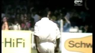 Tony Greig , trapped LBW by Abid Ali 1975 World Cup