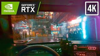 CYBERPUNK 2077 - Calm Nighttime Rain Driving ASMR - PC RTX MAX SETTINGS