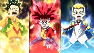 Beyblade Burst Rise/GT AMV Valt VS Aiger VS Dante Battle Royale Light Em Up