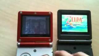 GBA: Backlit SP model comparison