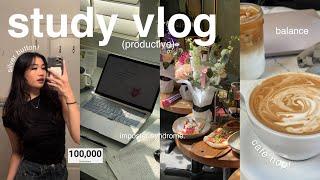 STUDY VLOG  imposter syndrome, productive days in my life, finding balance, 100k silver button!