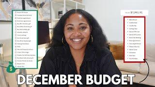 DECEMBER 2024 MONTHLY BUDGET WITH ME 