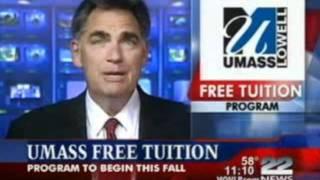 WWLP 22News T.V. News Report: UMass Lowell Offers Chance For Free Tuition