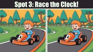 Spot The Difference : Spot 3 - Race the Clock! | Find The Difference #306