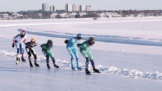 Ice Speed Skating Marathon  - Slowmotion remix