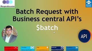 Batch Requests in MS Dynamics 365 Business Central API.