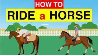  Learn How to Ride a Horse  for Beginners in Just 3 Minutes : Horse Riding Tutorial 