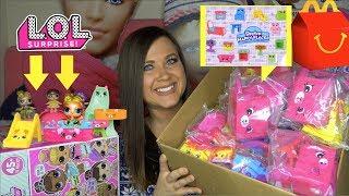 2018 Shopkins Happy Places season 3 Happy Meal Toys Fake LOL surprise dolls Confetti pop Big sisters