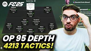 OVERPOWERED 95 DEPTH META 4213 FORMATION AND CUSTOM TACTICS | FC 25 ULTIMATE TEAM