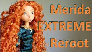 Doll hair reroot: Disney Store Merida from Brave
