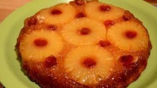 Eggless Pineapple Upside down Cake