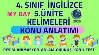 4. Sınıf İngilizce 5. Ünite Kelimeleri Konu Anlatımı | My Day