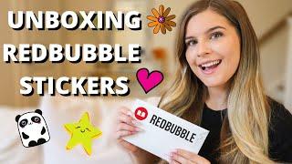 Unboxing YOUR Redbubble Stickers & Shop My Redbubble Store with Me! (Redbubble Haul)