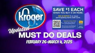 *G*tch!* Kroger UPDATED Must Do Deals for 2/26-3/4 | RUN!!! Can End at ANYTIME! + More Deals!