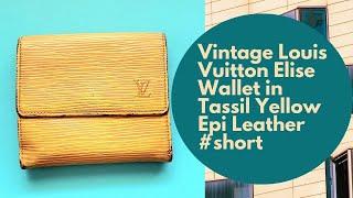 Vintage Louis Vuitton Elise Wallet in Tassil Yellow Epi Leather #Short