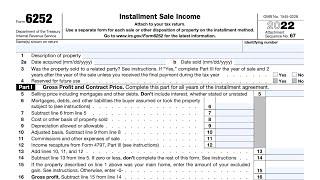 IRS Form 6252 walkthrough ARCHIVED COPY - READ COMMENTS ONLY