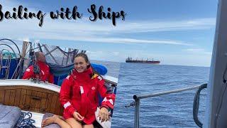 Sailing across the Malacca Strait avoiding the big Boats | Our life on the Sea | Episode 205