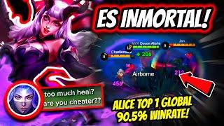 HER EXTREME LIFESTEAL MAKES HER IMMORTAL! ALICE GLOBAL TOP 1 WITH 90.5% WINRATE! | MOBILE LEGENDS