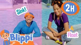 Sink or Float Swim Challenge | Blippi & Meekah Best Friend Adventures | Educational Videos for Kids