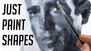 Stop painting details and start painting shapes in your portraits