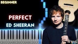 Perfect - Ed Sheeran - Beginner Piano Tutorial